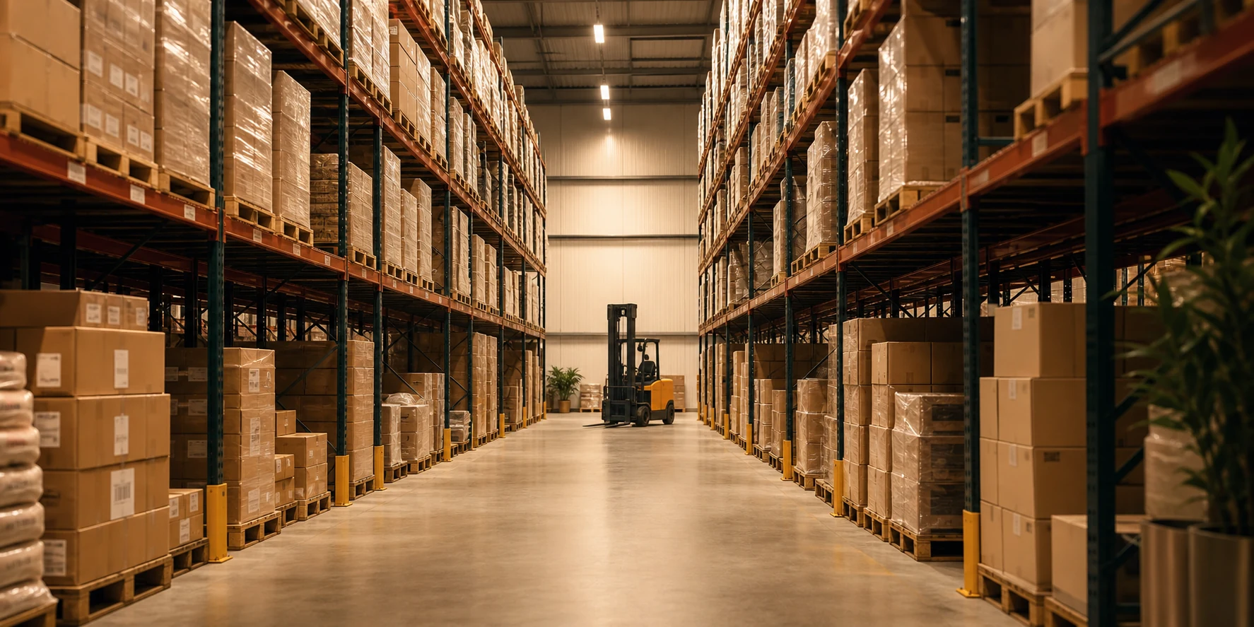 Warehouse and distribution aisle
