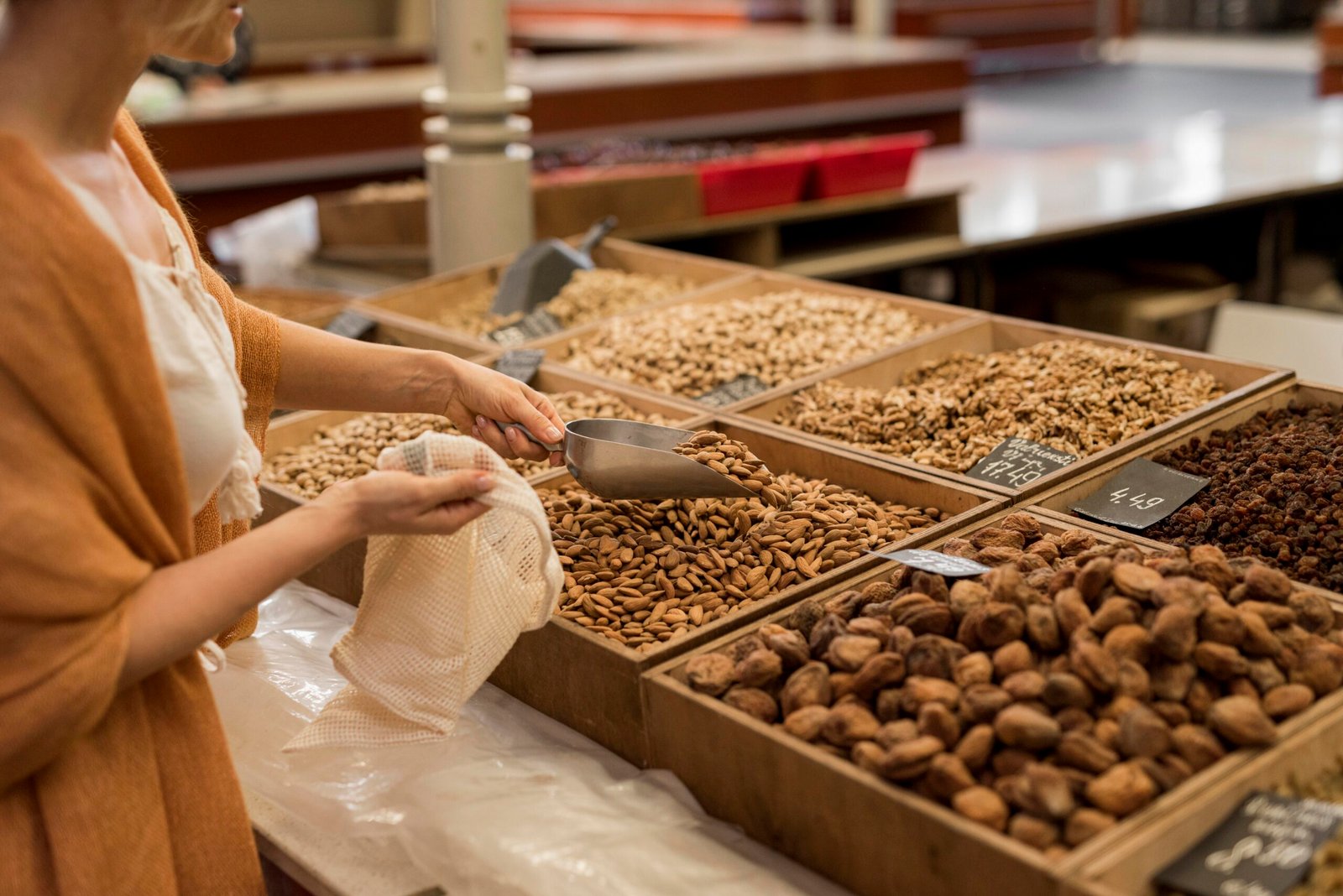Dates and dried food assortment